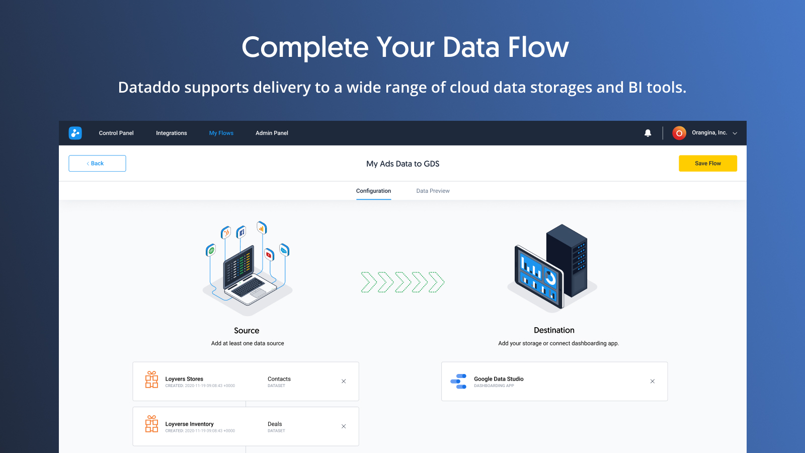 complete your data flow