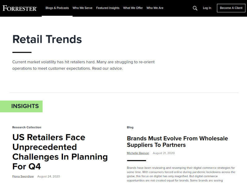 Forrester Retail Trends