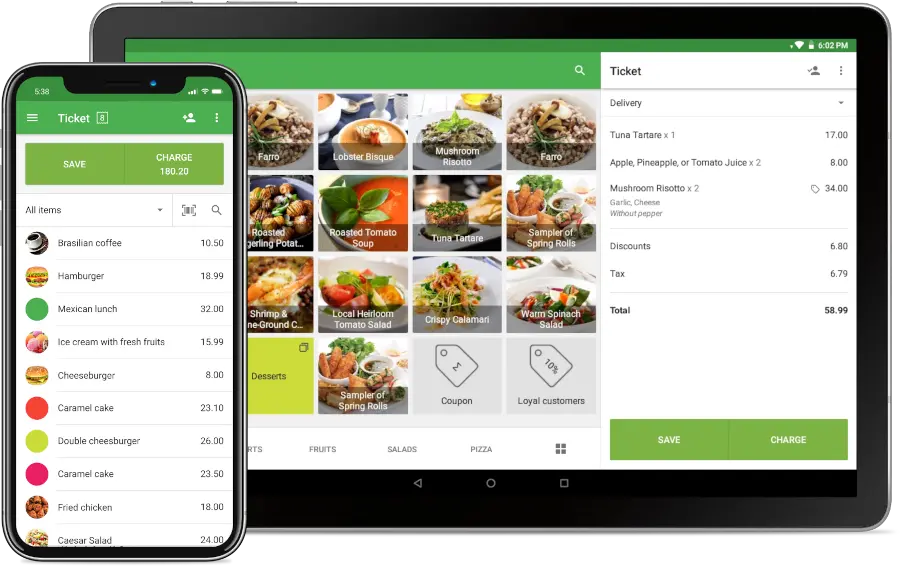 Intuitive and easy to use point of sale to manage restaurants